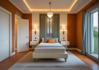 Μελέτη Master bedroom, master bathroom art deco